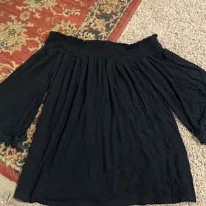 Women's Black Off The Shoulder Top